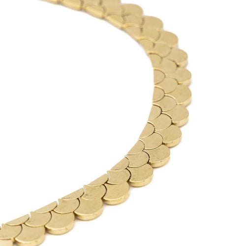 Collier Collier en or jaune 18 carats maille semi-rigide 58 Facettes 2147492CN
