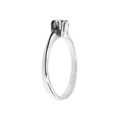 Bague 58 Bague solitaire - Diamant 0,25 ct en or blanc 18 kt 58 Facettes 21483