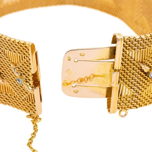 Bracelet Bracelet souple en or jaune 18 carats et diamants 58 Facettes 2167841CN