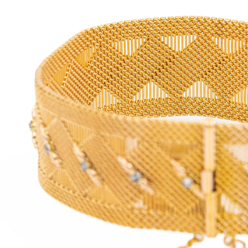 Bracelet Bracelet souple en or jaune 18 carats et diamants 58 Facettes 2167841CN