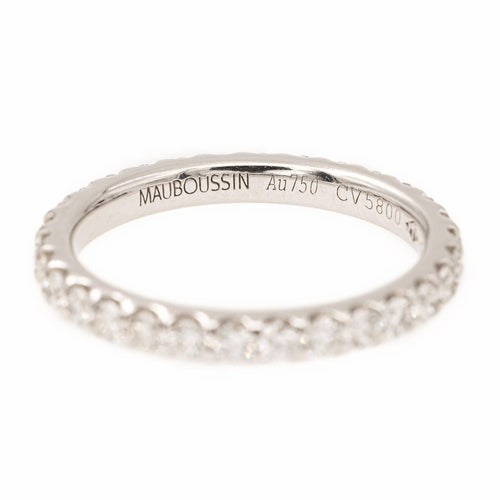 Bague 51 Mauboussin Passion & Fashion - Alliance américaine en or blanc et diamants 58 Facettes 2172932CN