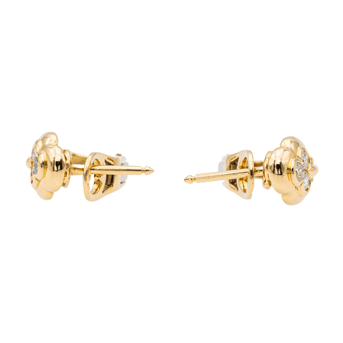 Boucles d'oreilles Boucles d’oreilles - Pavage de diamants en or jaune 18 carats 58 Facettes 2179606CN