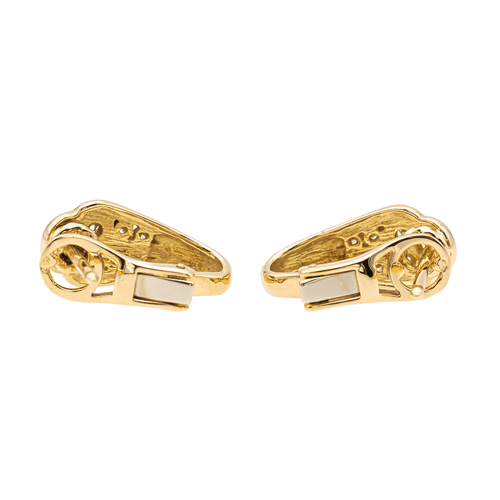 Boucles d'oreilles Boucles d’oreilles - Pavage de diamants en or jaune 18 carats 58 Facettes 2179606CN