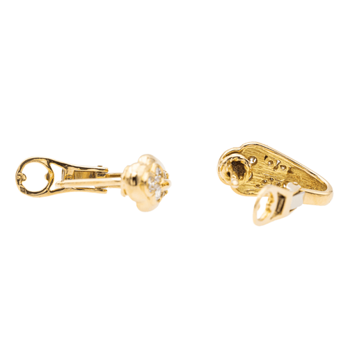 Boucles d'oreilles Boucles d’oreilles - Pavage de diamants en or jaune 18 carats 58 Facettes 2179606CN
