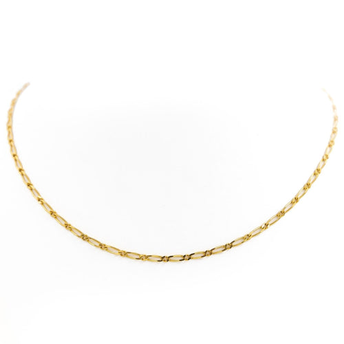 Collier Collier maille Figaro en or jaune 18 carats 58 Facettes 2201482CN