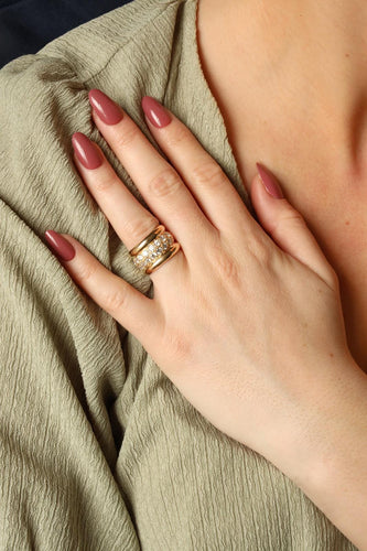 Bague 53 Bague Bandeau Or jaune Diamant 58 Facettes 2201583CN