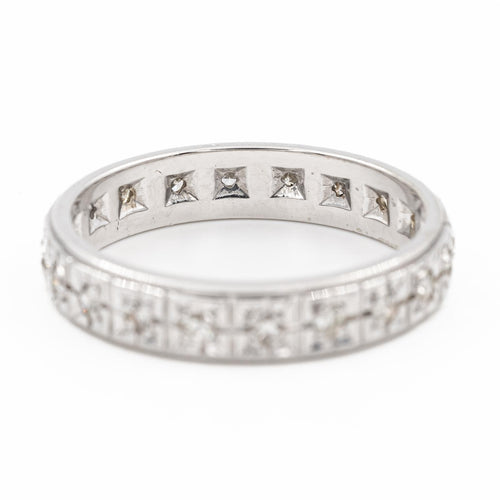 Bague 53 Alliance - Bague en or blanc 18 carats et diamants 58 Facettes 2201713CN