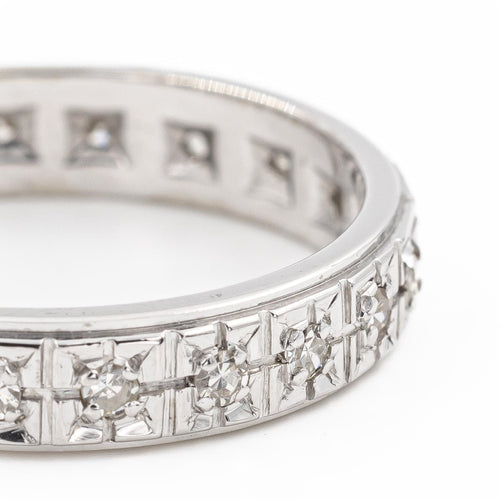 Bague 53 Alliance - Bague en or blanc 18 carats et diamants 58 Facettes 2201713CN
