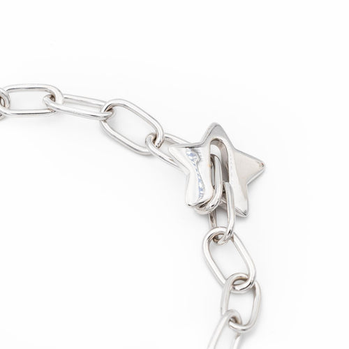 Bracelet Bracelet en or blanc 18 carats à motifs étoile, cœur et lune 58 Facettes 2201751CN