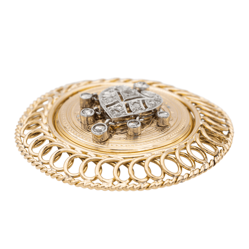 Pendentif Pendentif broche Napoléon III en or rose et platine, diamants 58 Facettes 2208889CN