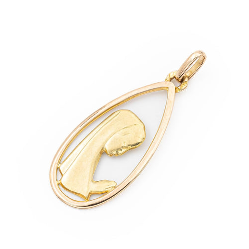 Pendentif Pendentif religieux Vierge Marie en or jaune 18 carats 58 Facettes 2210174CN