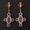 Boucles d'oreilles Boucles d'oreilles modernes en or jaune, platine et diamants 58 Facettes