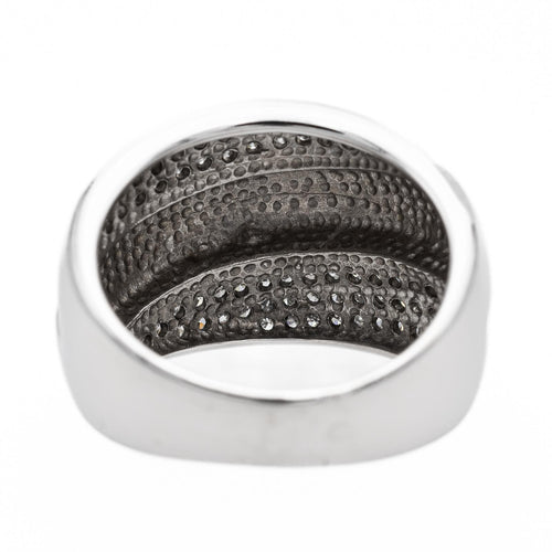 Bague 56 Bague bandeau en or blanc 18 carats sertie de diamants 58 Facettes 2217819CN