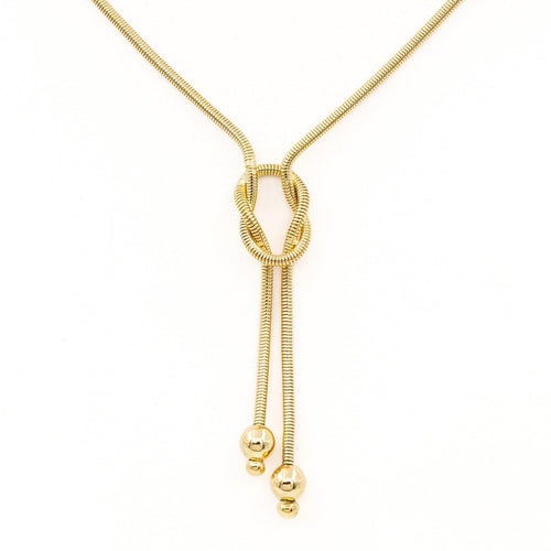 Collier Collier négligé maille serpent en or jaune 18 carats 58 Facettes 2220298CN