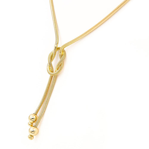Collier Collier négligé maille serpent en or jaune 18 carats 58 Facettes 2220298CN
