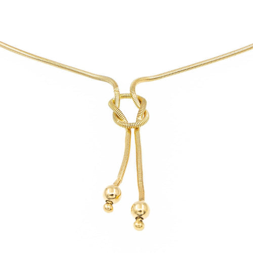 Collier Collier négligé maille serpent en or jaune 18 carats 58 Facettes 2220298CN