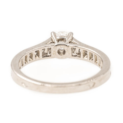 Bague 47 Cartier 1895 - Bague solitaire en platine et diamants 58 Facettes 2220708CN