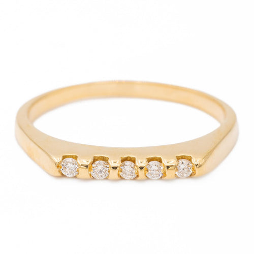 Bague 58.5 Bague Demi alliance Or jaune Diamant 58 Facettes 2225491CN
