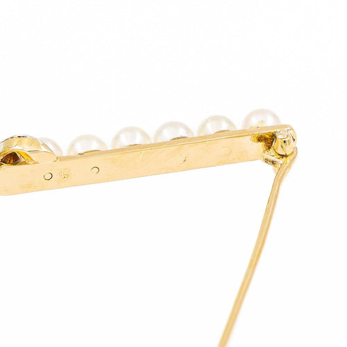 Broche Broche barrette Napoléon III en or jaune, platine, diamants et perles 58 Facettes 2227409CN