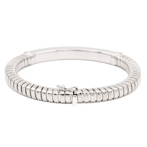 Bracelet Bracelet maille tubogas en or blanc 18 carats 58 Facettes 2231637CN