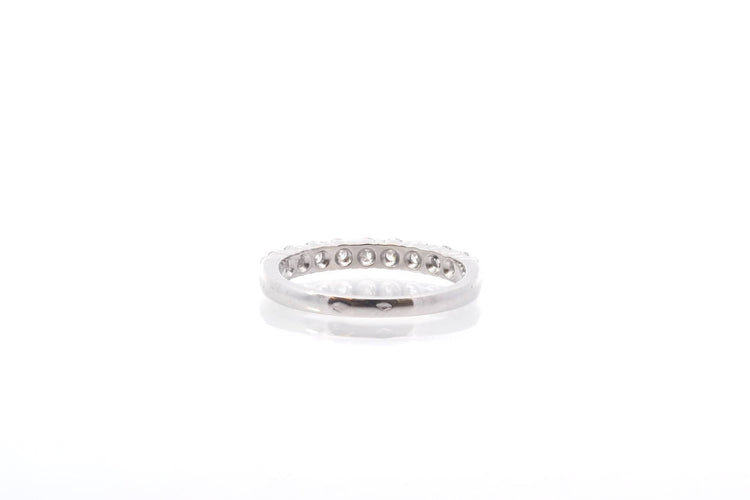 Bague 56 Demi-alliance - Bague en or blanc 18k et diamants 0,65 ct 58 Facettes 25730 22384a