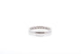 Bague 56 Demi-alliance - Bague en or blanc 18k et diamants 0,65 ct 58 Facettes 25730 22384a