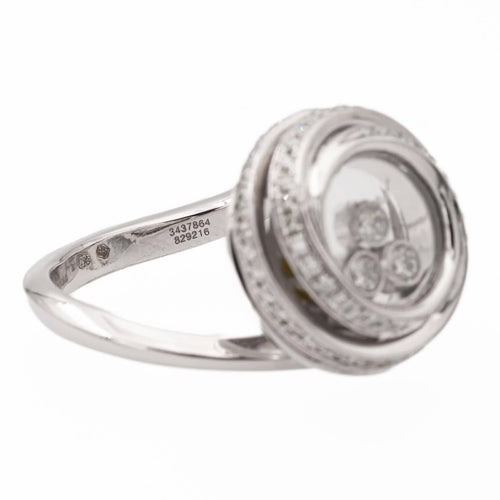 Bague 48 Chopard Bague Happy Diamonds Or blanc Diamant 58 Facettes 2238633CN