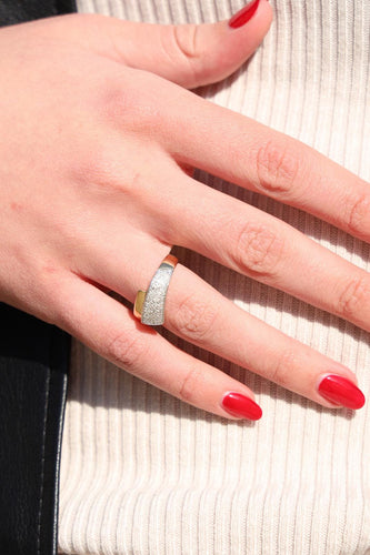 Bague 53 Bague en or jaune et or blanc 18 carats sertie de diamants 58 Facettes 2238742CN
