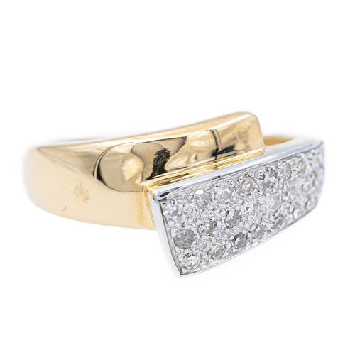 Bague 53 Bague en or jaune et or blanc 18 carats sertie de diamants 58 Facettes 2238742CN