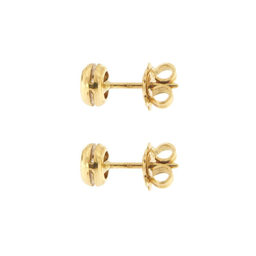 Boucles d'oreilles Boucles d’oreilles point lumineux en or jaune 18 kt et diamants 0,30 ct 58 Facettes 22393