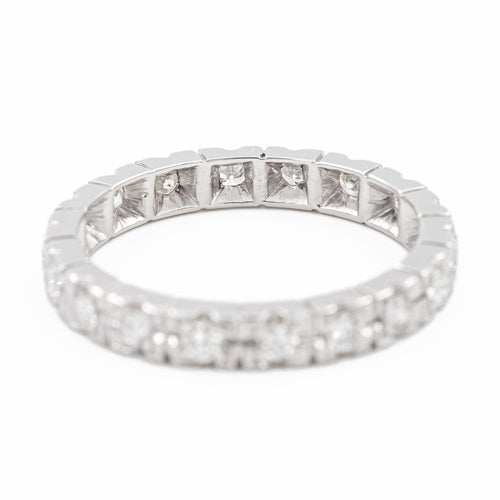 Bague 57 Bague Alliance Or blanc Diamant 58 Facettes 2242414CN
