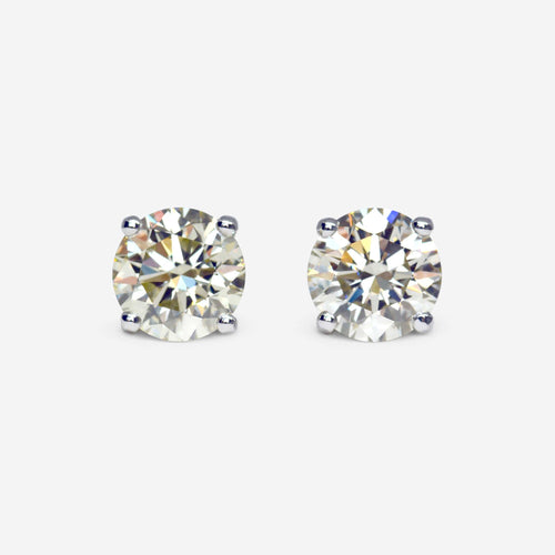 Boucles d'oreilles GIA - Boucles d'oreilles puces diamants ronds 1,50 ct U-V / O-P VS2 58 Facettes 22585S