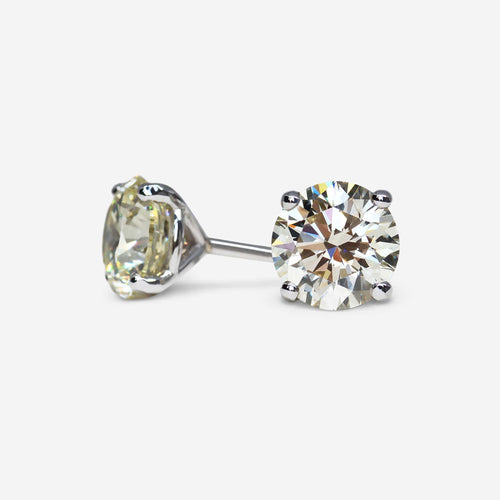 Boucles d'oreilles GIA - Boucles d'oreilles puces diamants ronds 1,50 ct U-V / O-P VS2 58 Facettes 22585S