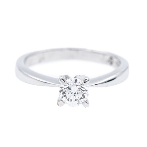 Bague 53 Diamani - Bague solitaire en or blanc 18 carats et diamants 58 Facettes 2259916CN