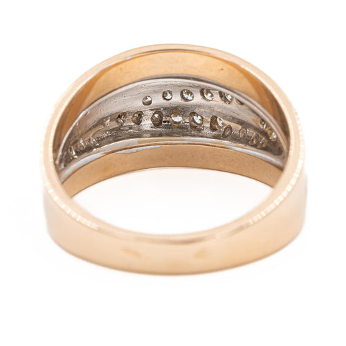 Bague 58 Bague Or rose, Or blanc Diamant 58 Facettes 2264470CN