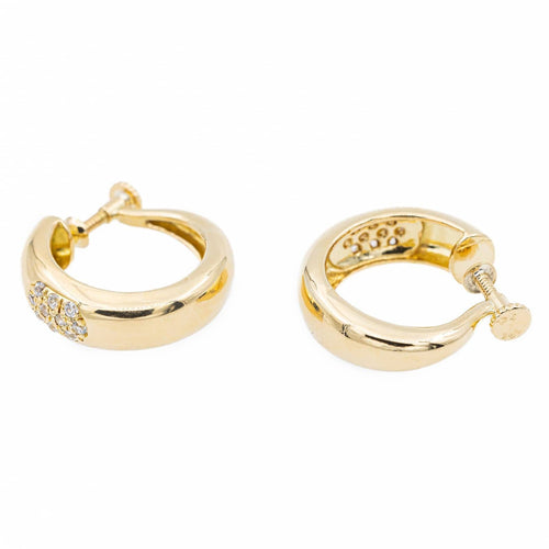 Boucles d'oreilles Boucles d’oreilles créoles en or jaune 18 carats et diamants 58 Facettes 2270386CN