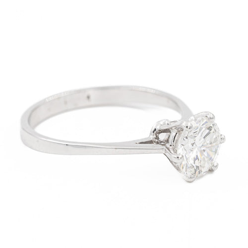 Bague 54 Bague Solitaire Platine, Or blanc Diamant 58 Facettes 2270623CN