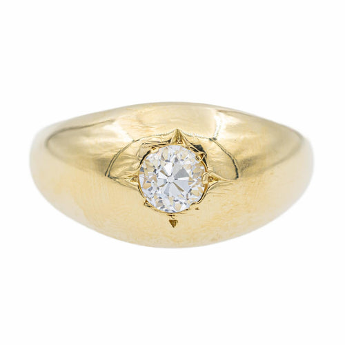 Bague 58 Bague jonc en or jaune 18 carats et diamant taille ancienne 58 Facettes 2270804CN