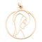 Pendentif Pendentif Vierge Marie ajourée en or jaune 18 carats 58 Facettes 2270839CN