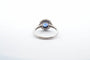 Bague 55 Bague en platine au saphir rond et diamants 58 Facettes 22712 25089