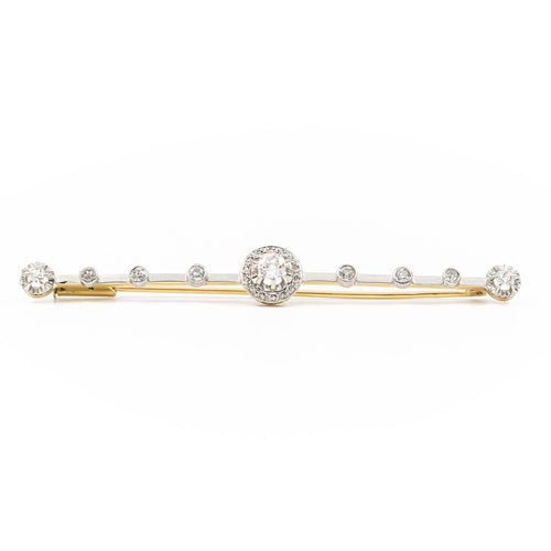 Broche Broche en or jaune et or blanc 18 carats avec diamants 58 Facettes 2275512CN