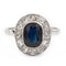 Bague 56 Bague Pompadour Or blanc Saphir, Diamant 58 Facettes 2282564CN