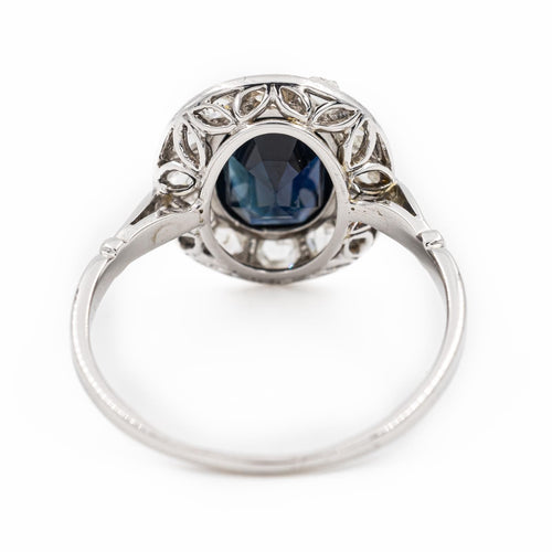 Bague 56 Bague Pompadour Or blanc Saphir, Diamant 58 Facettes 2282564CN