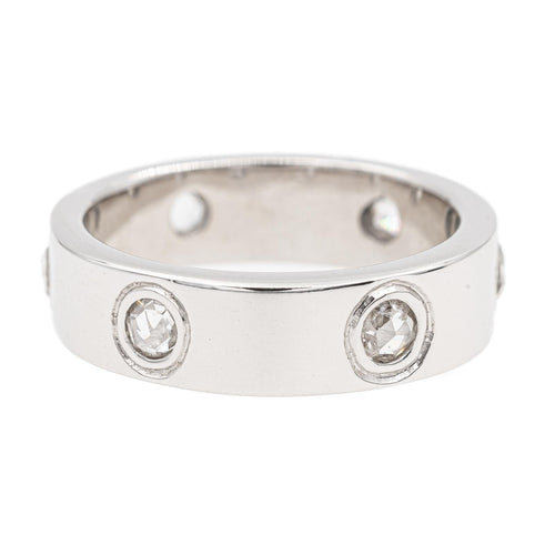 Bague 52 Bague Alliance Or blanc Diamant 58 Facettes 2282577CN