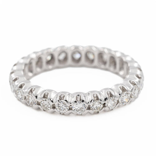 Bague 53 Alliance - Bague en or blanc 18 carats et diamants 58 Facettes 2282971CN