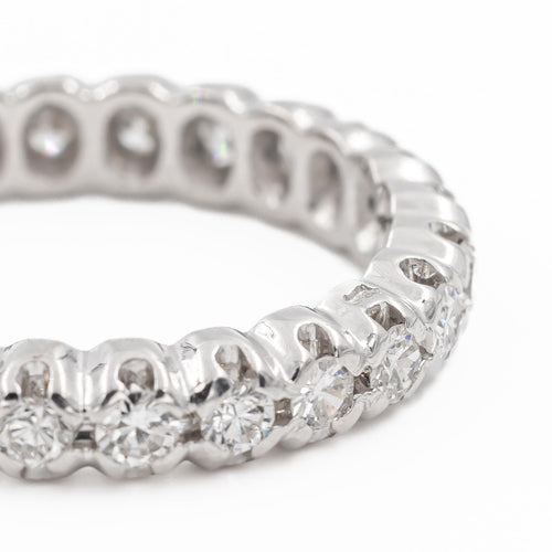 Bague 53 Alliance - Bague en or blanc 18 carats et diamants 58 Facettes 2282971CN
