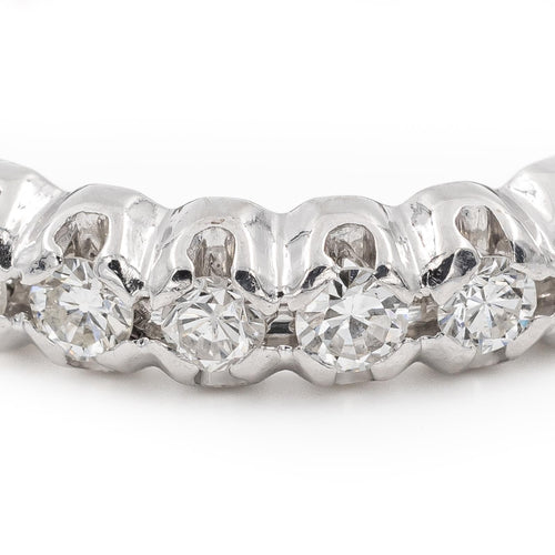 Bague 53 Bague Alliance Or blanc Diamant 58 Facettes 2282971CN