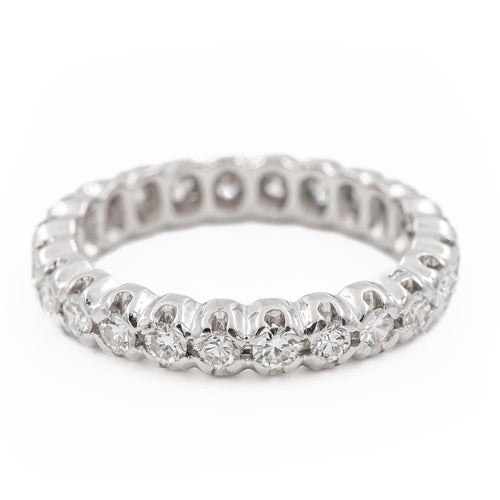 Bague 53 Alliance - Bague en or blanc 18 carats et diamants 58 Facettes 2282971CN
