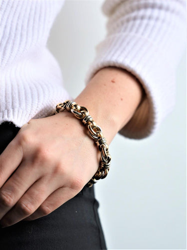 Bracelet Caplain Bracelet  Or jaune, Or blanc Saphir 58 Facettes 2282993CN