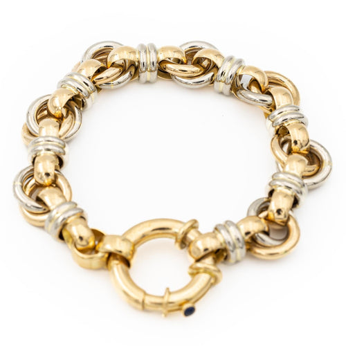 Bracelet Caplain Bracelet  Or jaune, Or blanc Saphir 58 Facettes 2282993CN